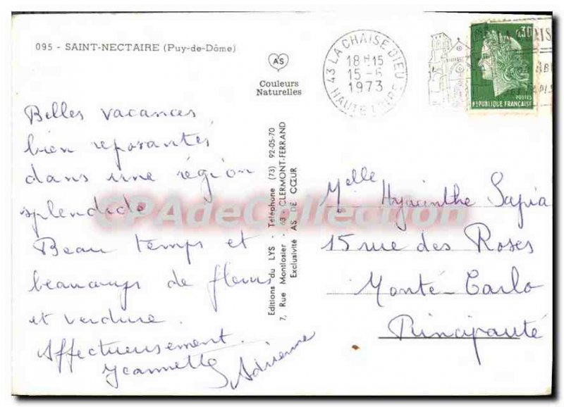 Modern Postcard Saint Nectaire Puy de Dome