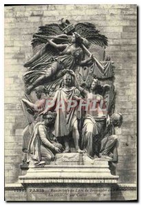 Postcard Old Paris Bas Reliefs of the Arc de Triomphe the Ggloire By Corlot
