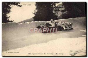 Old Postcard of Sports & # 39hiver Ski bobs Proceed