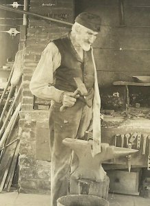 Chatfield MINNESOTA RP c1910 BLACKSMITH SHOP Interior ANVIL Forge nr Rochester