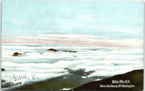 1900s White Mts. NH Above the Clouds Mt. Washington Artist-S.W.B. Postcard 13-49