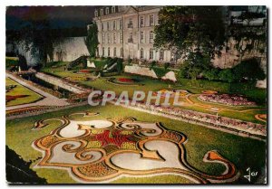 Postcard Modern Colors in Brittany Vannes Feerie Nocturne in the Jardins de l...