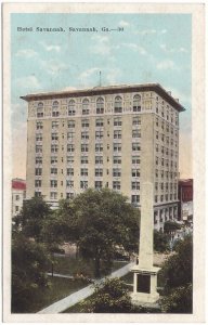 Hotel Savannah, Savannah, Georgia, Vintage Postcard