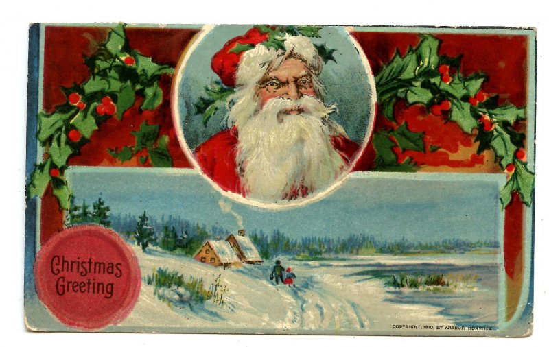 Greeting - Christmas, Santa Claus, Red Suit 