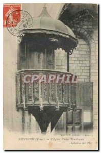 Postcard Old Saint Bris Yonne Church Chair rebirth