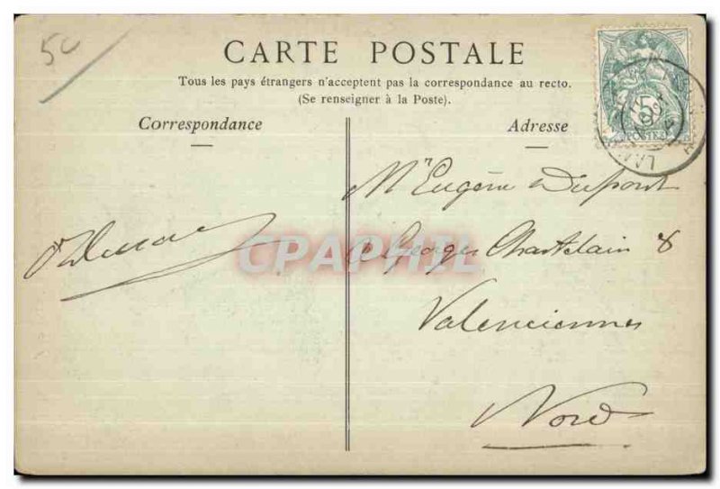 Old Postcard Avranches Statue valbubert