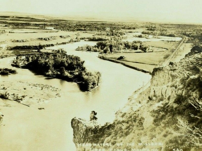 RPPC Missouri River Head Waters, Three Forks, Montana Real Photo Postcard P34 