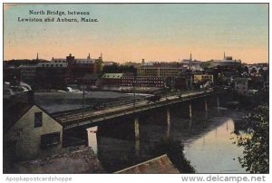 Maine Auburn North Bridge Between Lewiston And Auburn 1911