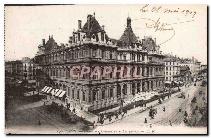 Old Postcard Lyon Palais du Commerce Stock Exchange