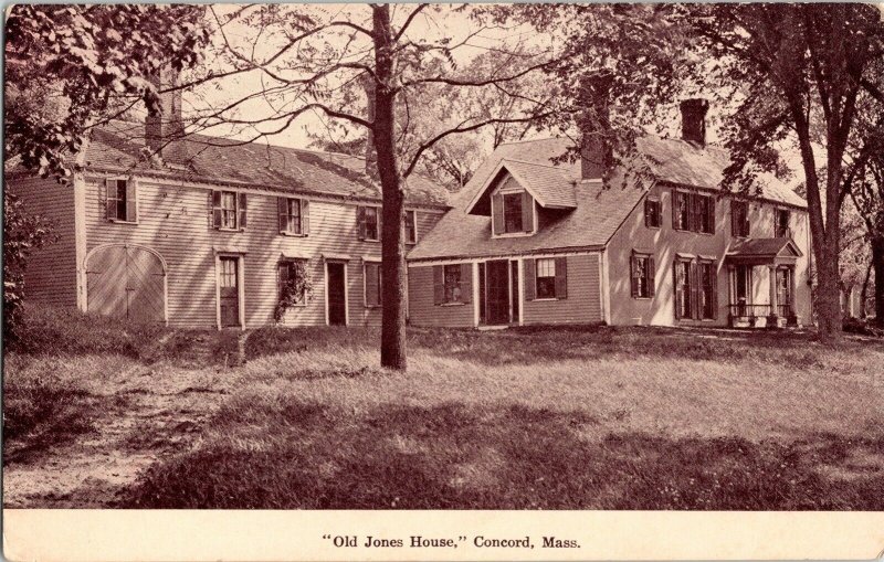 Old Jones House Concord Mass BW Divided Back Unposted Unused Tanner Vtg Postcard 