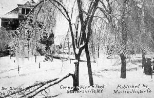 NY - Gloversville. Corner of Pine and Park. February 17, 1909 Ice Storm