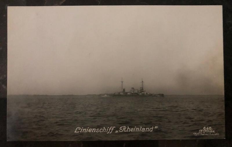 Mint WW 1 German Navy Real picture Battleship Rheinland