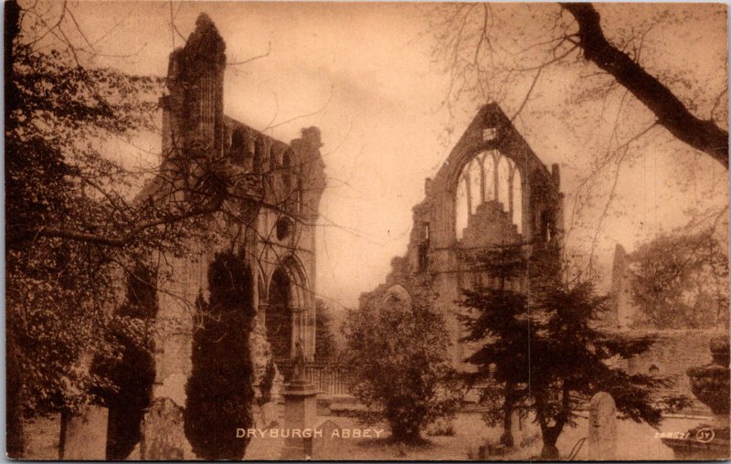 Dryburgh Abbey Church and Cloister Lot of 2 UK Vintage Postcard