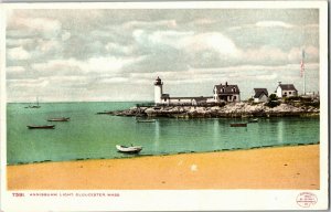 View of Annisquam Light Lighthouse Gloucester MA UDB Vintage Postcard Q39