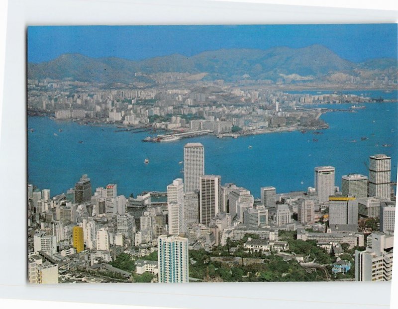 Postcard Hong Kong & Kowloon from the Peak, Hong Kong, China