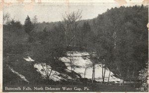 Vintage Postcard 1910s Buttermilk Falls North Delaware Water Gap PA Pennsylvania