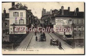 Postcard Old Abbeville La Rue St Vulfran