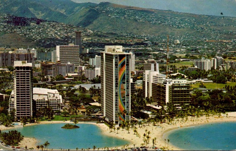Hawaii Waikiki Beach The Hilton Hawaiian Village Rainbow Tower 1972