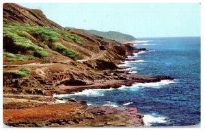 Shoreline Drive Oahu Hawaii Postcard Posted 1959