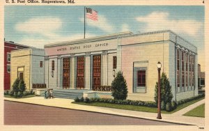 Vintage Postcard 1920's Views of U. S. Post Office Hagerstown Maryland MD