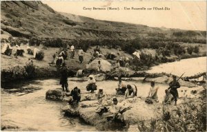 CPA AK MAROC Camp BERTEAUX - Une Passerelle sur l'Oued-Zaa (219557)