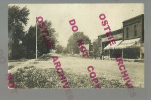 Ridgeway IOWA RPPC c1910 MAIN STREET General Store nr Decorah Cresco Spillville