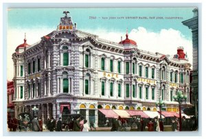 c1910s San Jose Safe Deposit Bank, San Jose California CA Postcard 