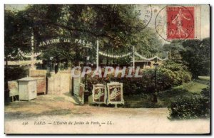 Old Postcard Paris L Entree du Jardin de Paris