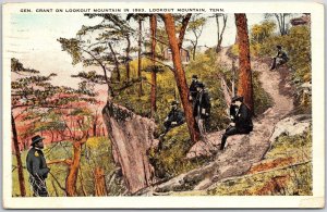 1931 General Grant Lookout Mountain Tennessee TN Trails Forest Posted Postcard