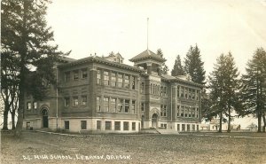 Postcard RPPC Oregon Lebanon High School Pacific Photo C-1910 Occupation 23-5264