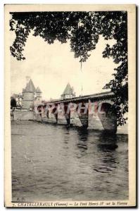 Old Postcard Chatellerault Henri IV Bridge In Vienna