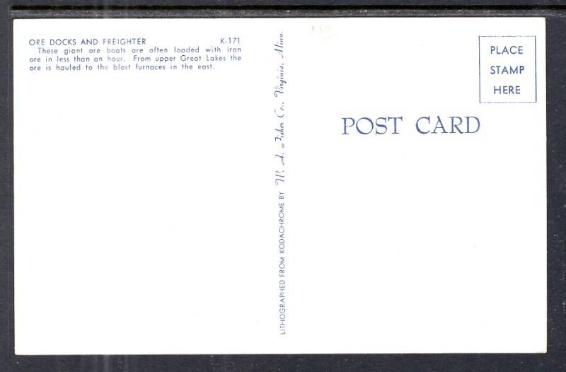 Ore Docks and Frieghter,Upper Great Lakes BIN