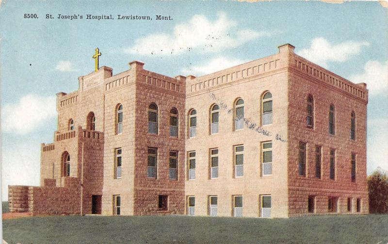 D57/ Lewistown Montana Mt Postcard c1910 St Joseph's Hospital