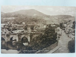Llangollen Town River Dee Bridge Wales Vintage Antique Friths Postcard c1910