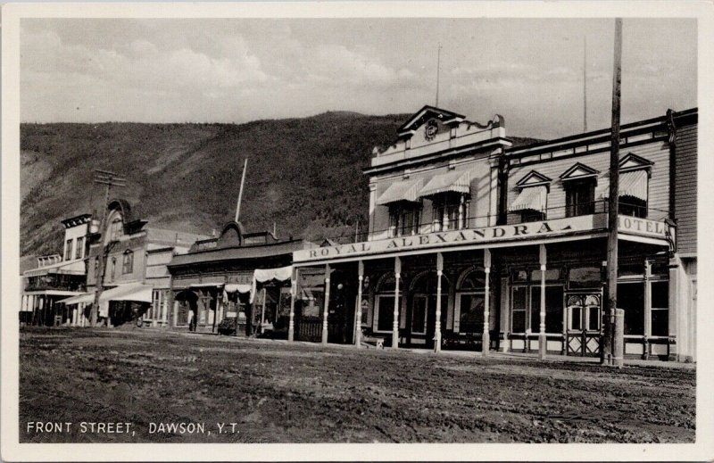 Front Street Dawson Yukon YT Royal Alexandra Hotel Unused Cribbs Postcard H27