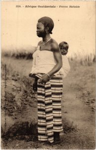 PC ED. FORTIER FEMME MALINKEE ETHNIC TYPES SENEGAL (a35542)