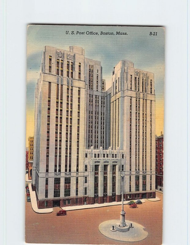 Postcard U. S. Post Office, Boston, Massachusetts