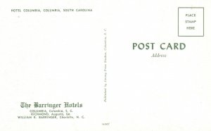 Vintage Postcard Hotel Cumbia The Barrington Hotels Columbia South Carolina SC 