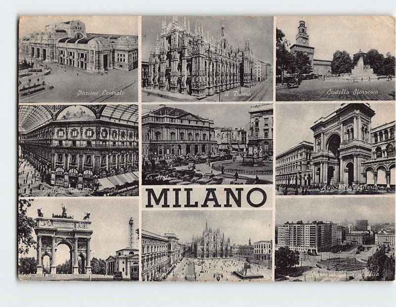 Postcard Milan Italy