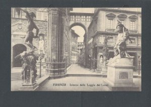 Ca 1915 Florence Italy The Arched Gallery Displays Statues From Many Periods