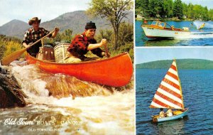 Maine, ME   OLD TOWN CANOES & BOATS Sales Advertising  CANOE~RAPIDS  Postcard