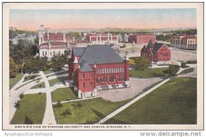 New York Syracuse Bird's Eye View Of Syracuse University And Campus