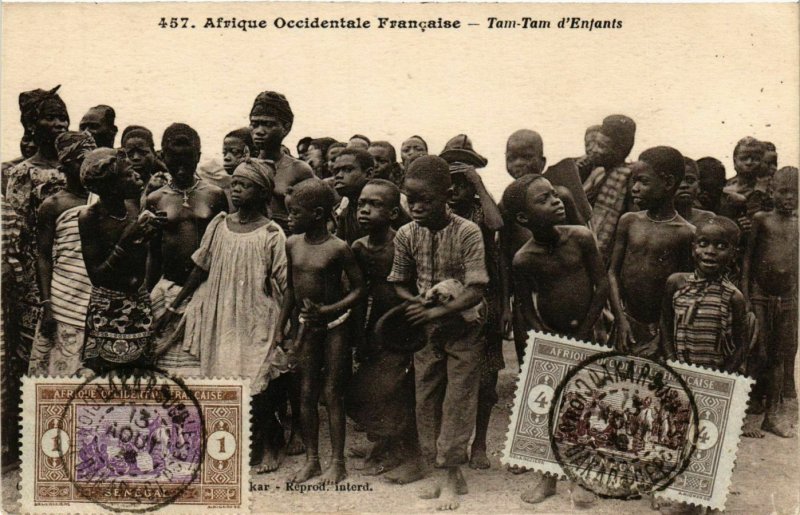 CPA AK Fortier 457 Tam Tam d'Enfants SENEGAL (812137)