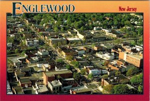 Englewood, NJ New Jersey DOWNTOWN VIEW  Engle St & Palisade Ave  4X6 Postcard