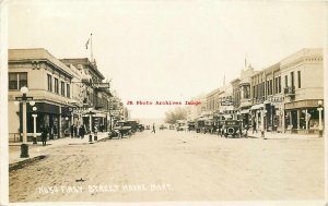 MT, Havre, Montana, RPPC, First Street, Business Section, Photo No 56