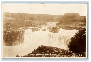 View Of Shoshone Falls Waterfall Idaho ID RPPC Photo Unposted Vintage Postcard