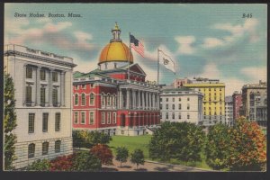 Massachusetts BOSTON State House on Beacon Hill ~ Linen