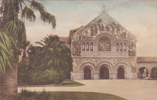 Memorial Church Stanford University Palo Alto California Handcolored Albertype