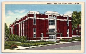 AUBURN, ME Maine ~ EDWARD LITTLE HIGH SCHOOL c1910s Androscoggin County Postcard