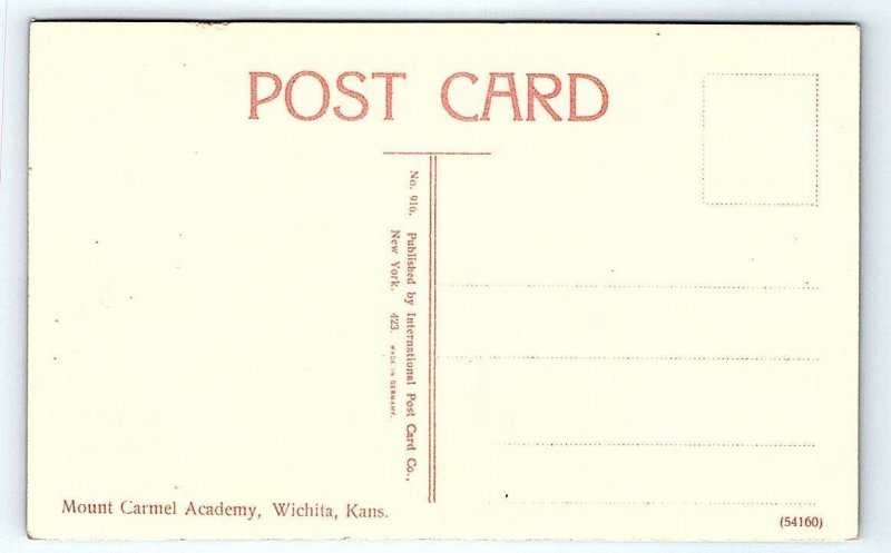 WICHITA, KS Kansas ~ MOUNT CARMEL ACADEMY c1910s Postcard